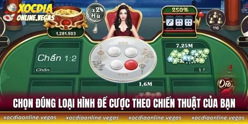 5 Cách Đoán Cửa Xóc Đĩa Chuẩn Nhất Giúp Tăng Tỷ Lệ Thắng 3 Chọn đúng loại hình để cược theo chiến thuật của bạn